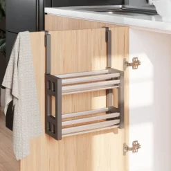 VidaXL Rek voor onder de gootsteen 34x12x26 cm aluminium