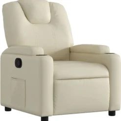 vidaXL Relaxfauteuil Crème Kunstleer