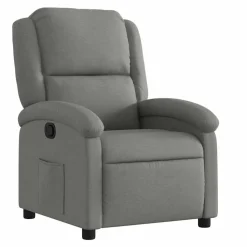 vidaXL Relaxfauteuil Donkergrijze Stof