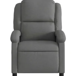 vidaXL Relaxfauteuil Donkergrijze Stof
