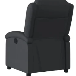 vidaXL Relaxfauteuil Zwart Echt Leer