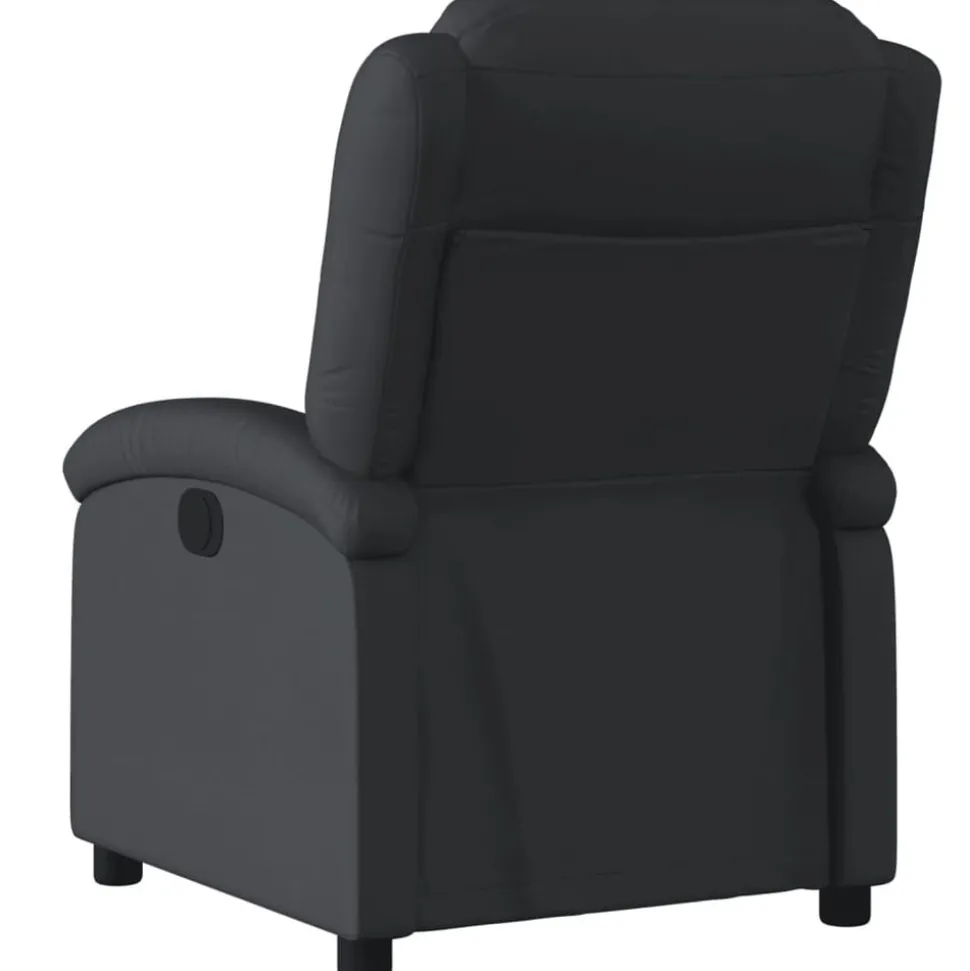vidaXL Relaxfauteuil Zwart Echt Leer