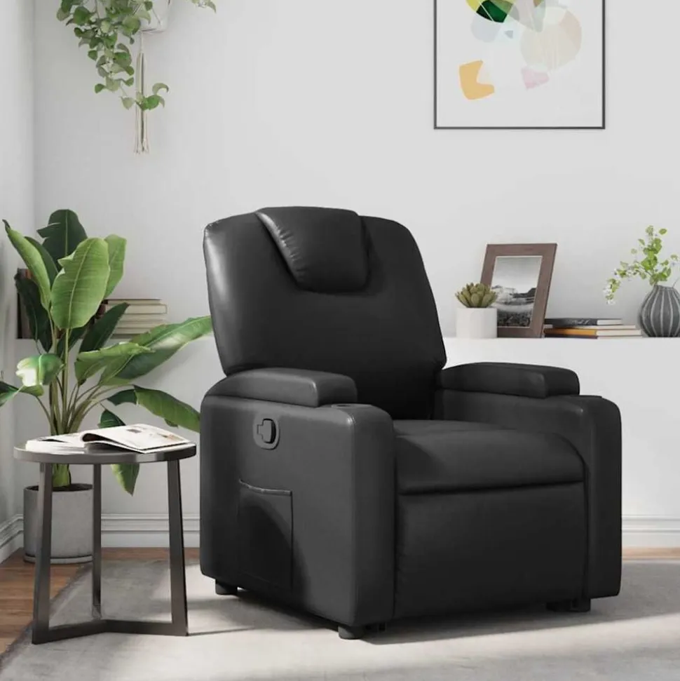 vidaXL Relaxfauteuil Zwart Kunstleer