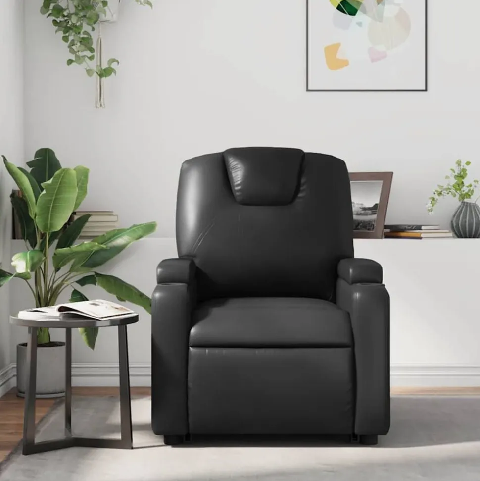vidaXL Relaxfauteuil Zwart Kunstleer