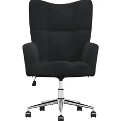vidaXL Relaxstoel fluweel zwart
