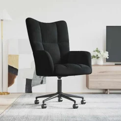 vidaXL Relaxstoel fluweel zwart