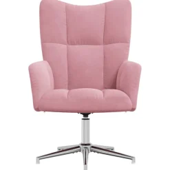 vidaXL Relaxstoel fluweel roze