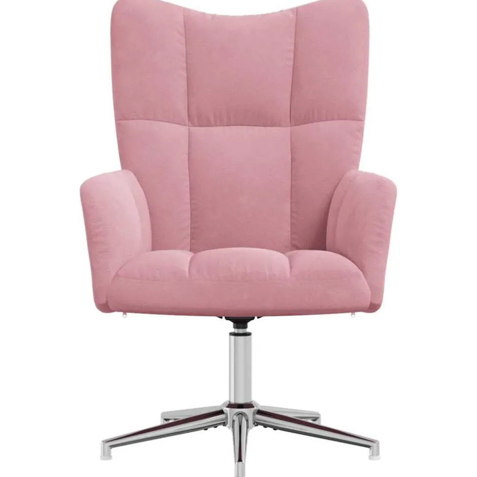 vidaXL Relaxstoel fluweel roze