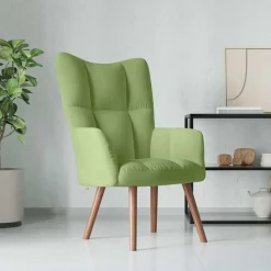 vidaXL Relaxstoel fluweel lichtgroen