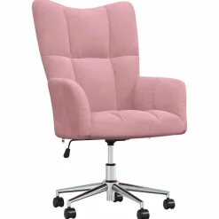 vidaXL Relaxstoel fluweel roze