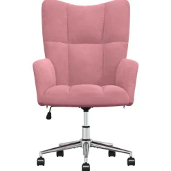 vidaXL Relaxstoel fluweel roze
