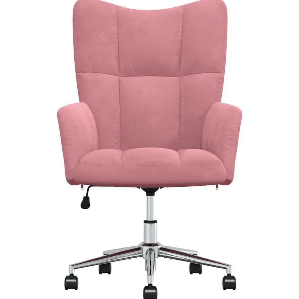 vidaXL Relaxstoel fluweel roze