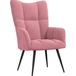 vidaXL Relaxstoel fluweel roze