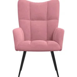 vidaXL Relaxstoel fluweel roze