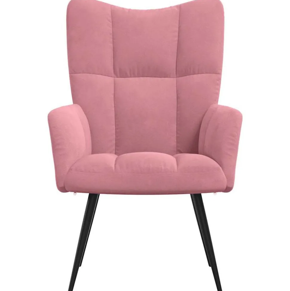 vidaXL Relaxstoel fluweel roze