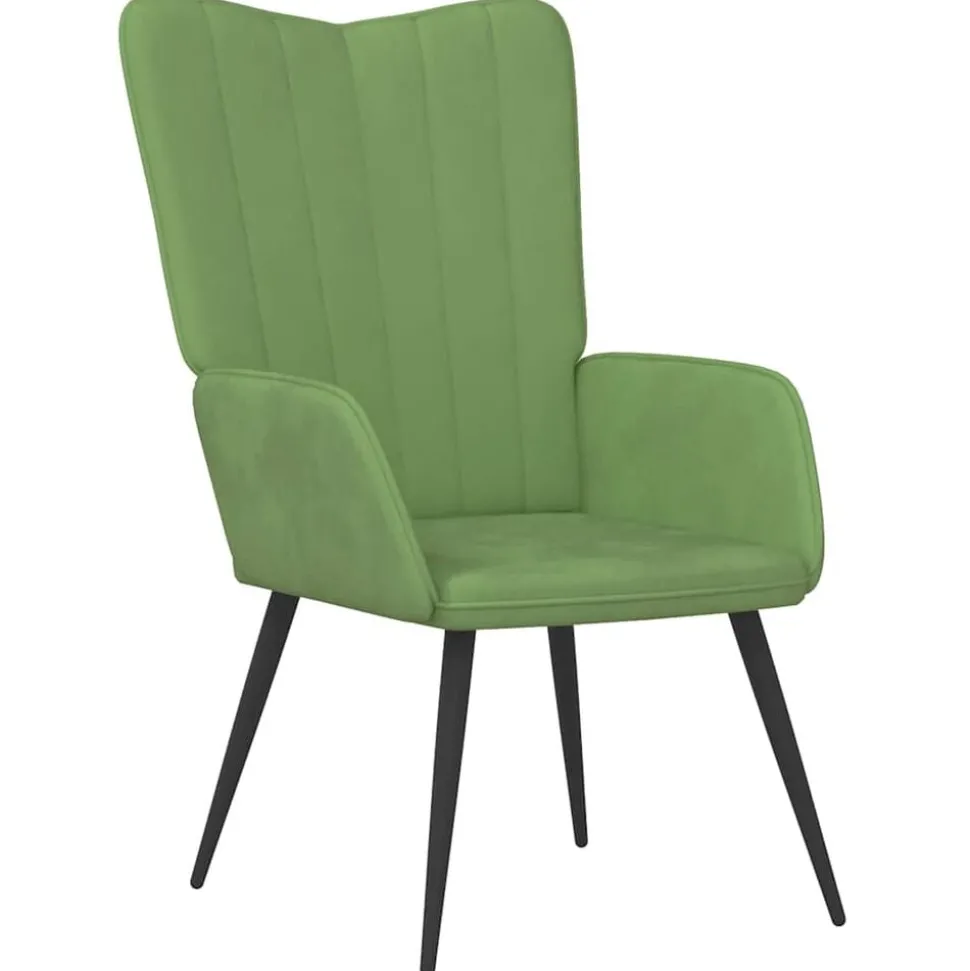 vidaXL Relaxstoel fluweel lichtgroen