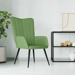 vidaXL Relaxstoel fluweel lichtgroen