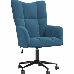 vidaXL Relaxstoel fluweel blauw