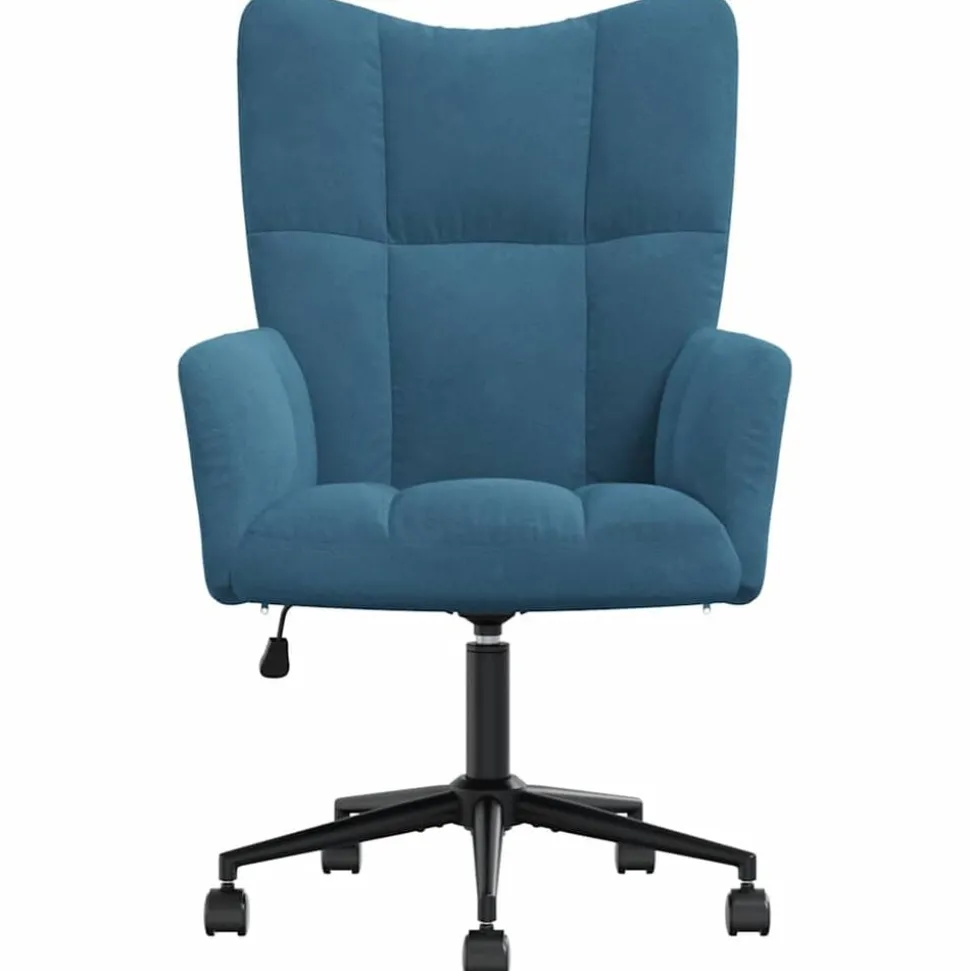 vidaXL Relaxstoel fluweel blauw