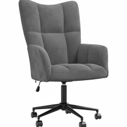 vidaXL Relaxstoel fluweel donkergrijs