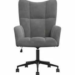 vidaXL Relaxstoel fluweel donkergrijs