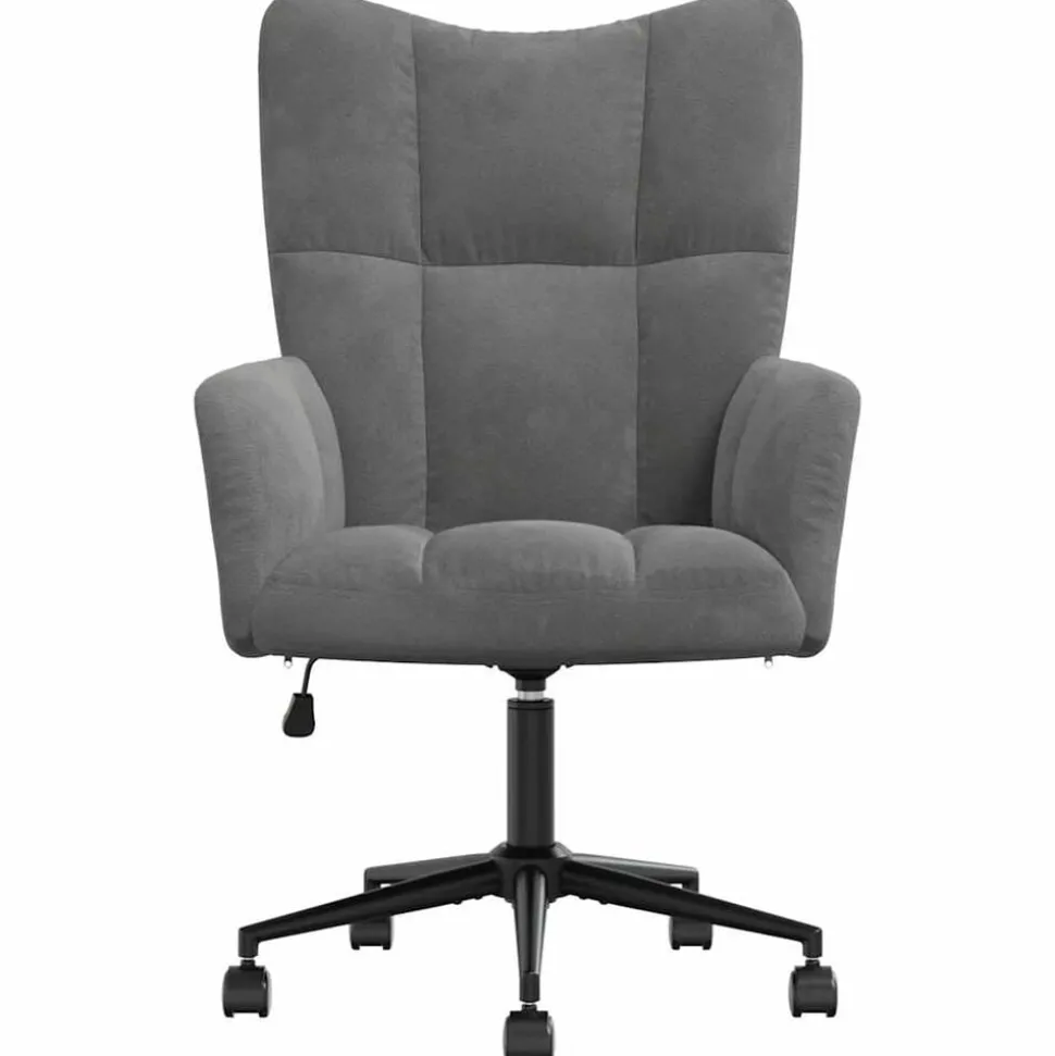 vidaXL Relaxstoel fluweel donkergrijs