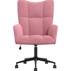 vidaXL Relaxstoel fluweel roze