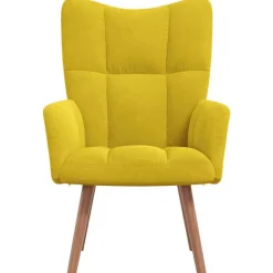 vidaXL Relaxstoel fluweel mosterdgeel
