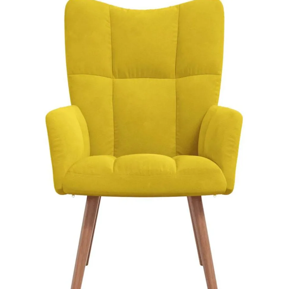 vidaXL Relaxstoel fluweel mosterdgeel