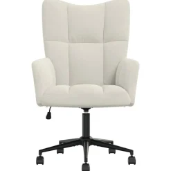 vidaXL Relaxstoel fluweel crèmewit