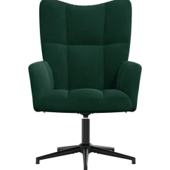 vidaXL Relaxstoel fluweel donkergoen