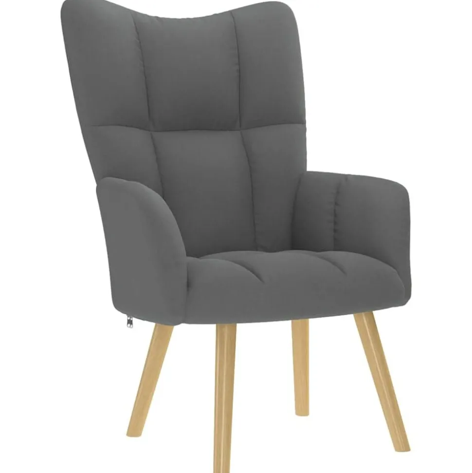 vidaXL Relaxstoel stof donkergrijs