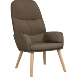 vidaXL Relaxstoel stof taupe