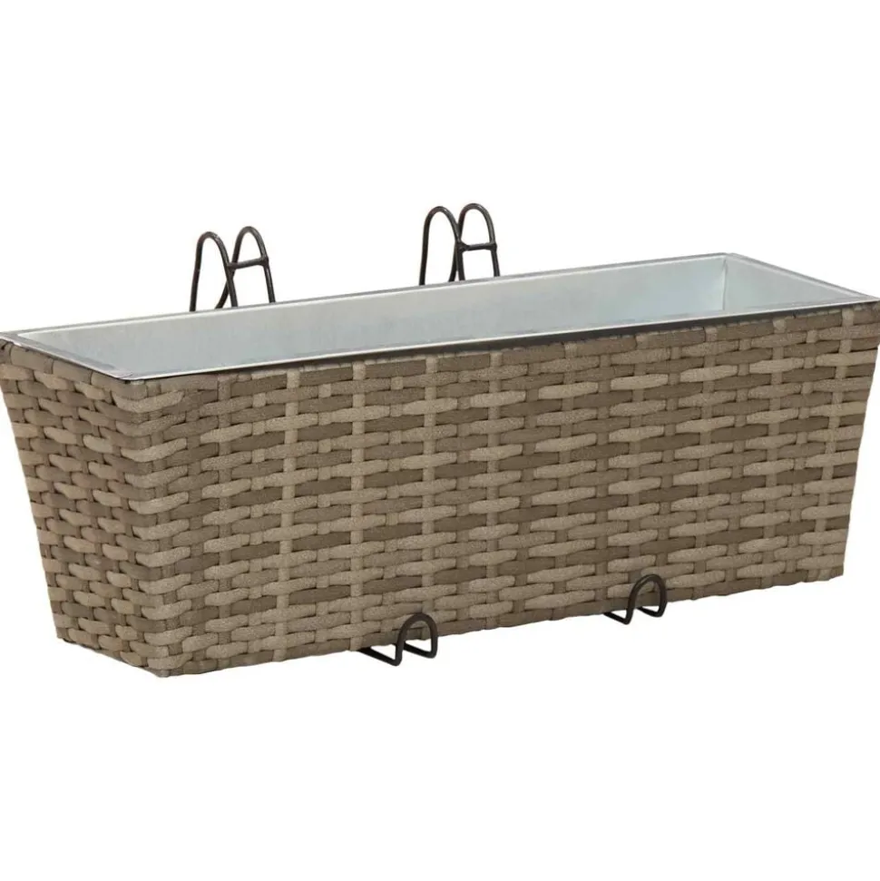 vidaXL Reling 2 pcs 50 x 17 x 17 cm Metaal