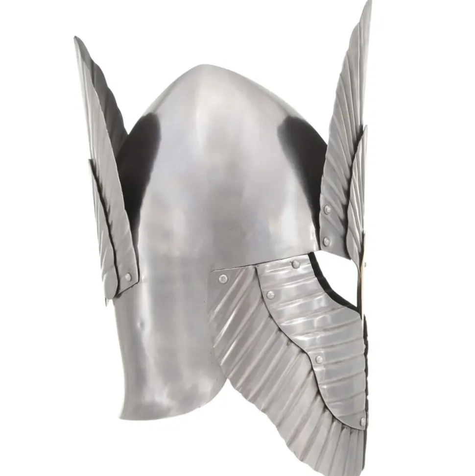 vidaXL Ridderhelm middeleeuws replica LARP staal zilverkleurig