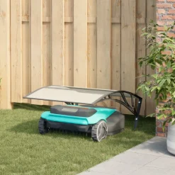 vidaXL Robotmaaiergarage Zwart 80x101x46 cm