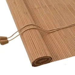 vidaXL Rolgordijn met gordijnen Bruin 60 x 160 cm Bamboe