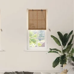 vidaXL Rolgordijn met gordijnen Bruin 60 x 160 cm Bamboe