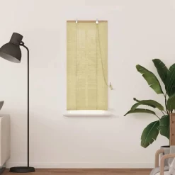 vidaXL Rolgordijn met gordijnen Natuur 60 x 160 cm Bamboe