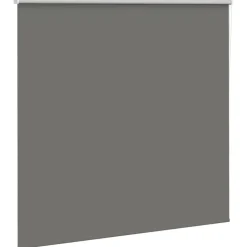 vidaXL Rolgordijn verduisterend 145x130 cm stofbreedte 141,6 cm grijs