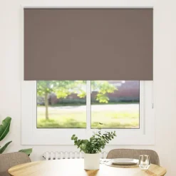 vidaXL Rolgordijn verduisterend koffie 130x130 cm stofbreedte 126,6 cm