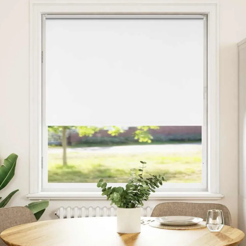 vidaXL Rolgordijn verduisterend wit 105x175 cm stofbreedte 100,7 cm