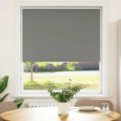 vidaXL Rolgordijn verduisterend 115x130 cm stofbreedte 110,7 cm grijs