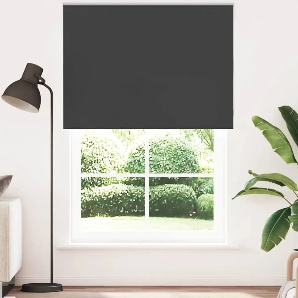 vidaXL Rolgordijn verduisterend 155x230 cm stofbreedte 151,6 cm zwart