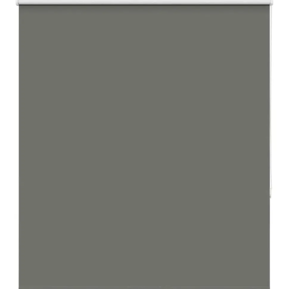 vidaXL Rolgordijn verduisterend 140x130 cm stofbreedte 136,6 cm grijs