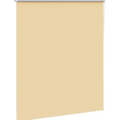 vidaXL Rolgordijn verduisterend 140x130 cm stofbreedte 136,6 cm beige
