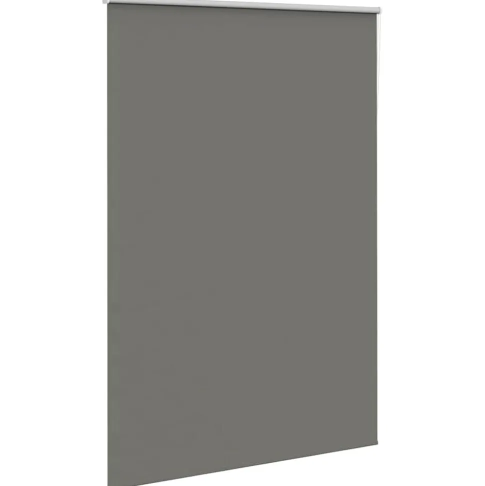 vidaXL Rolgordijn verduisterend 160x210 cm stofbreedte 156,6 cm grijs