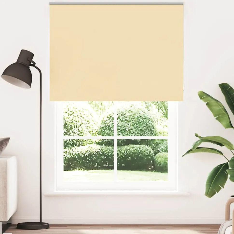 vidaXL Rolgordijn verduisterend 165x210 cm stofbreedte 161,6 cm beige