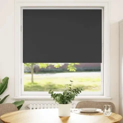 vidaXL Rolgordijn verduisterend 115x175 cm stofbreedte 110,7 cm zwart