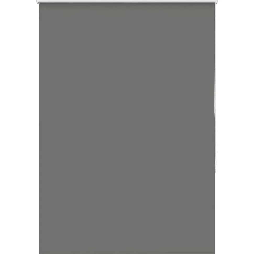 vidaXL Rolgordijn verduisterend 110x130 cm stofbreedte 105,7 cm grijs